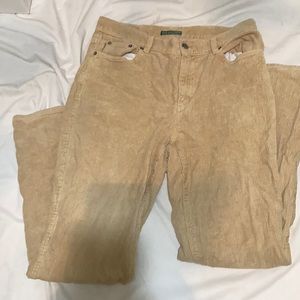 Corduroy Tan Ralph Lauren Pants, Size 8